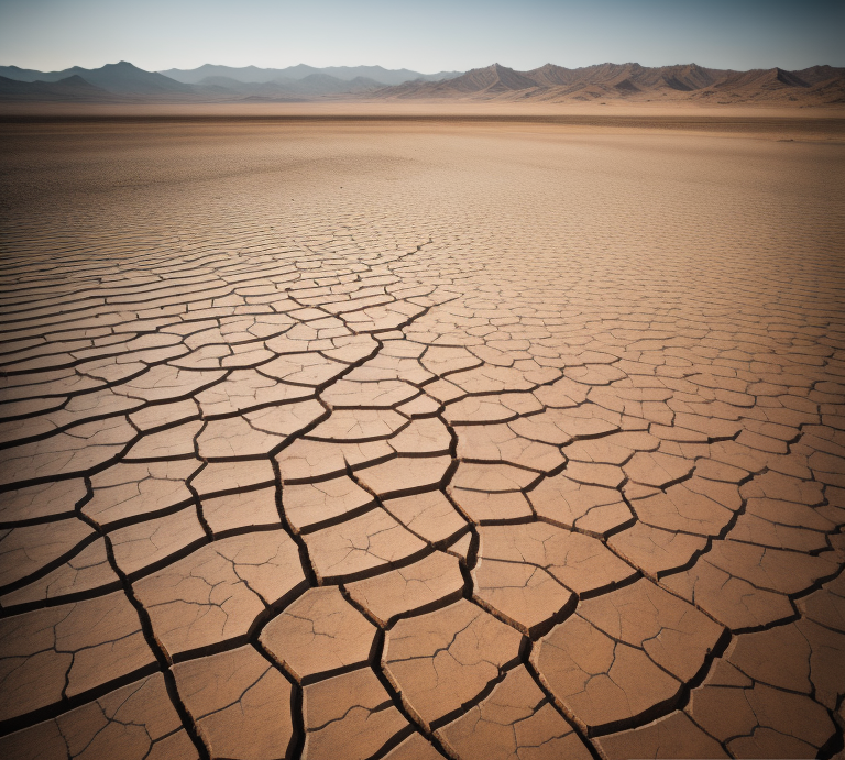Here, the land stretches dry and barren, its parched soil reflecting the harsh reality of water scarcity. Amidst the arid expanse, we confront the urgent need to transform our actions. The absence of water becomes a haunting reminder of the future that awaits if we don't act. 